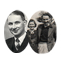 Mr George William Ormerod Junior, jego brat Robert Ormerod i jego żona Eunice
